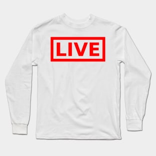 Red Live Stamp Long Sleeve T-Shirt